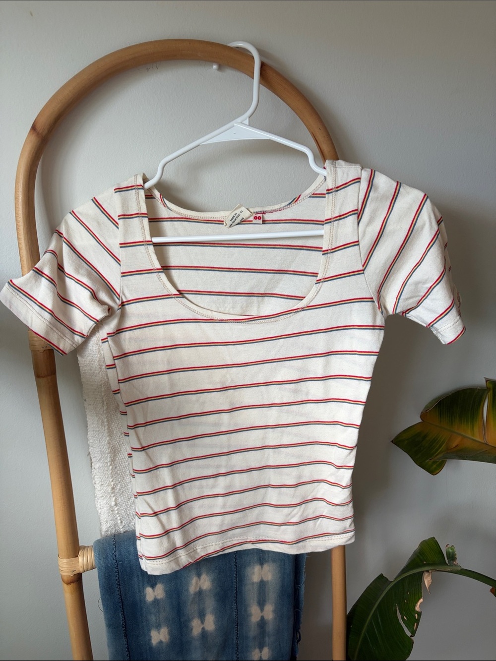 Gravel & Gold Darcy top in rainbow stripes 🌈